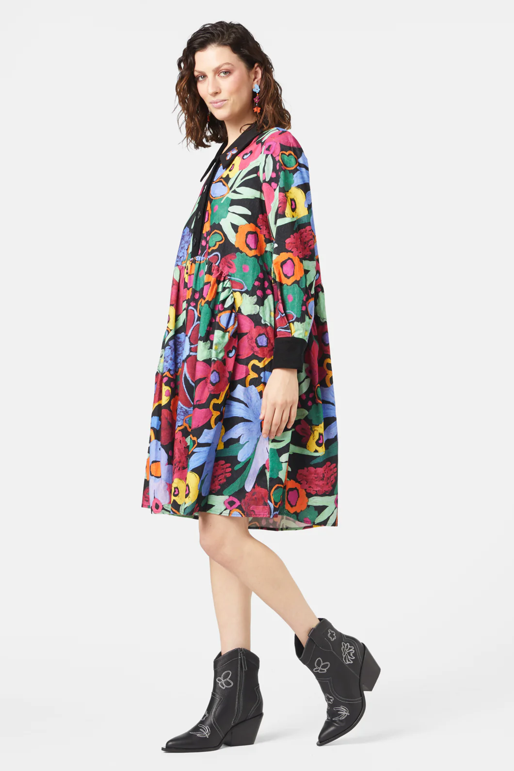 Brushed Bouquet Smock Dress - Image 4