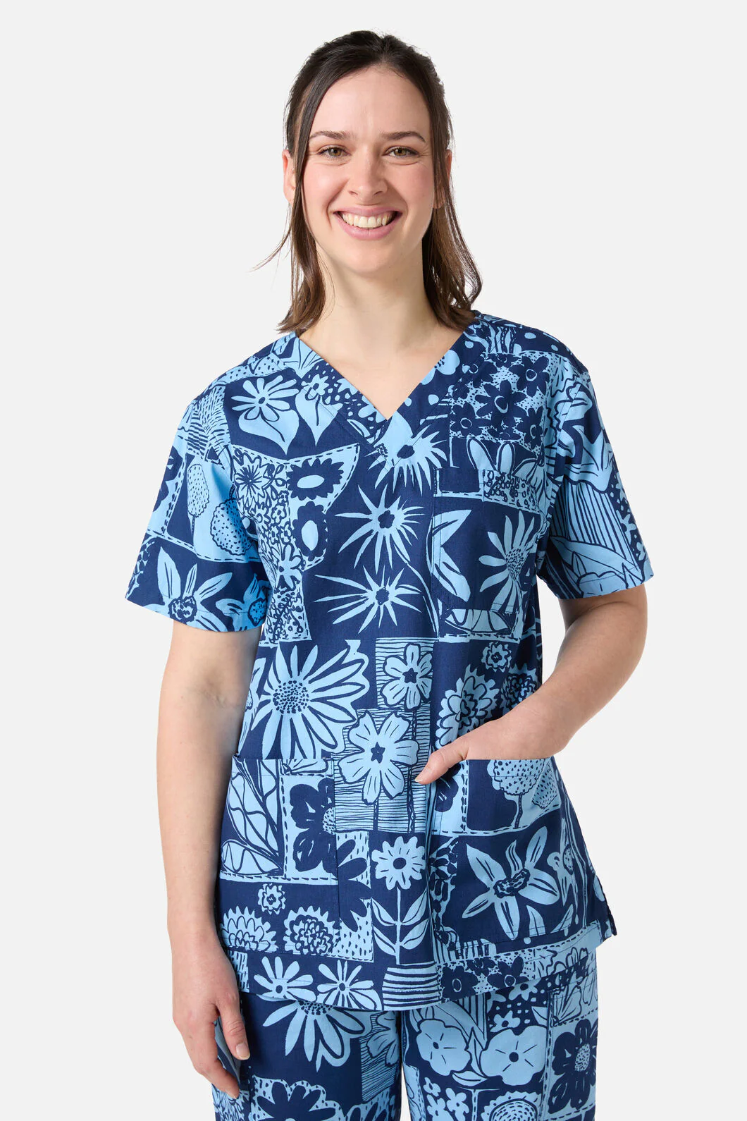 Flower Collage Scrub Set - Image 3