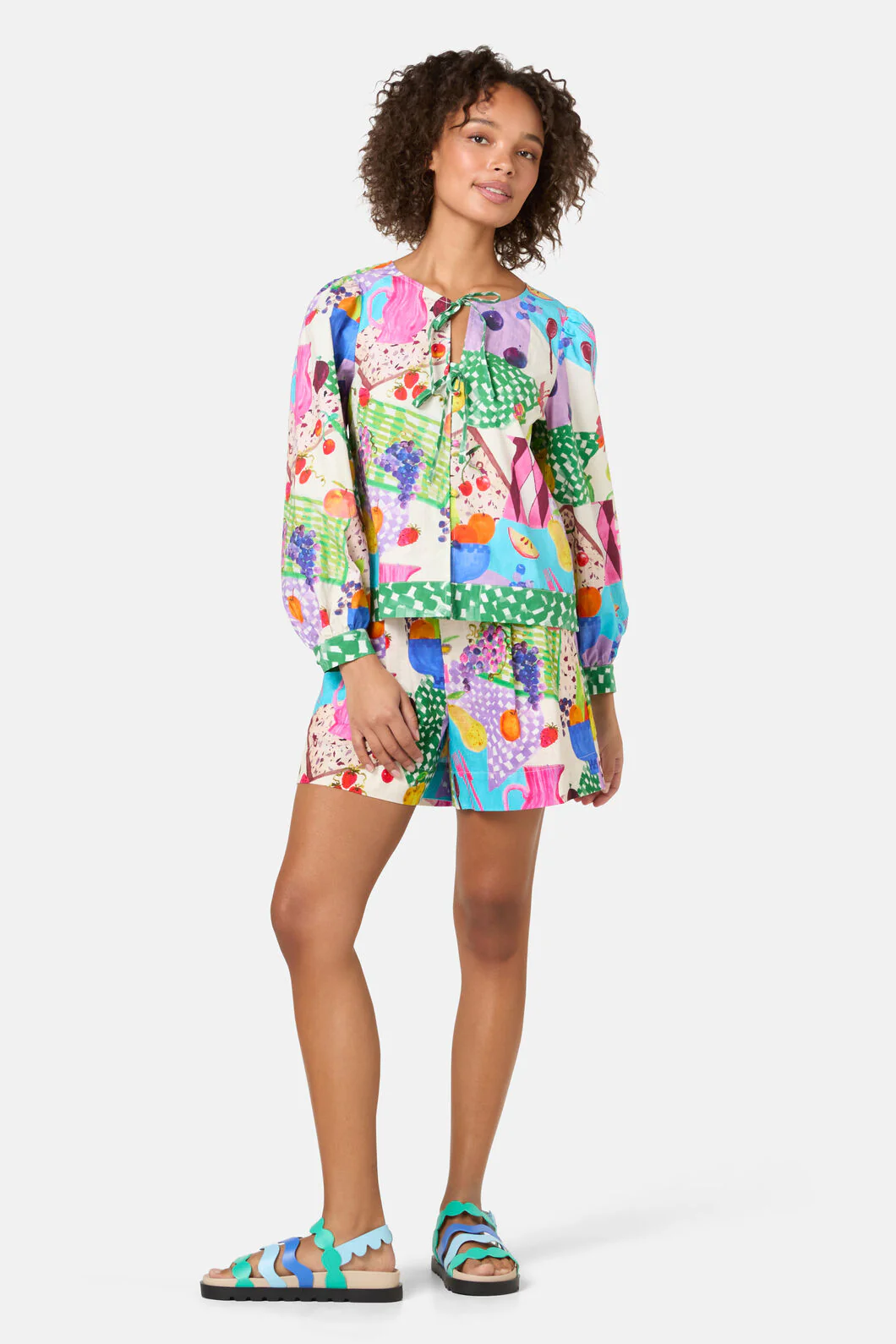 Fruit Party Print Blouse - Image 3