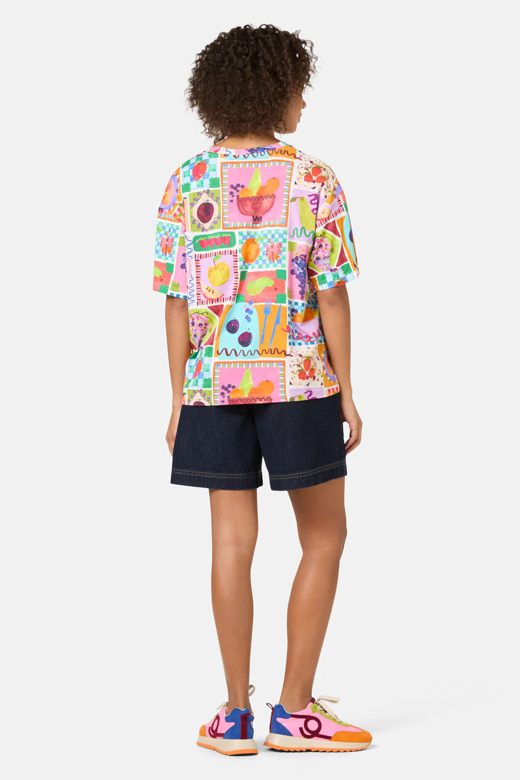 Fruit Party Print Oversized Tee - Image 4