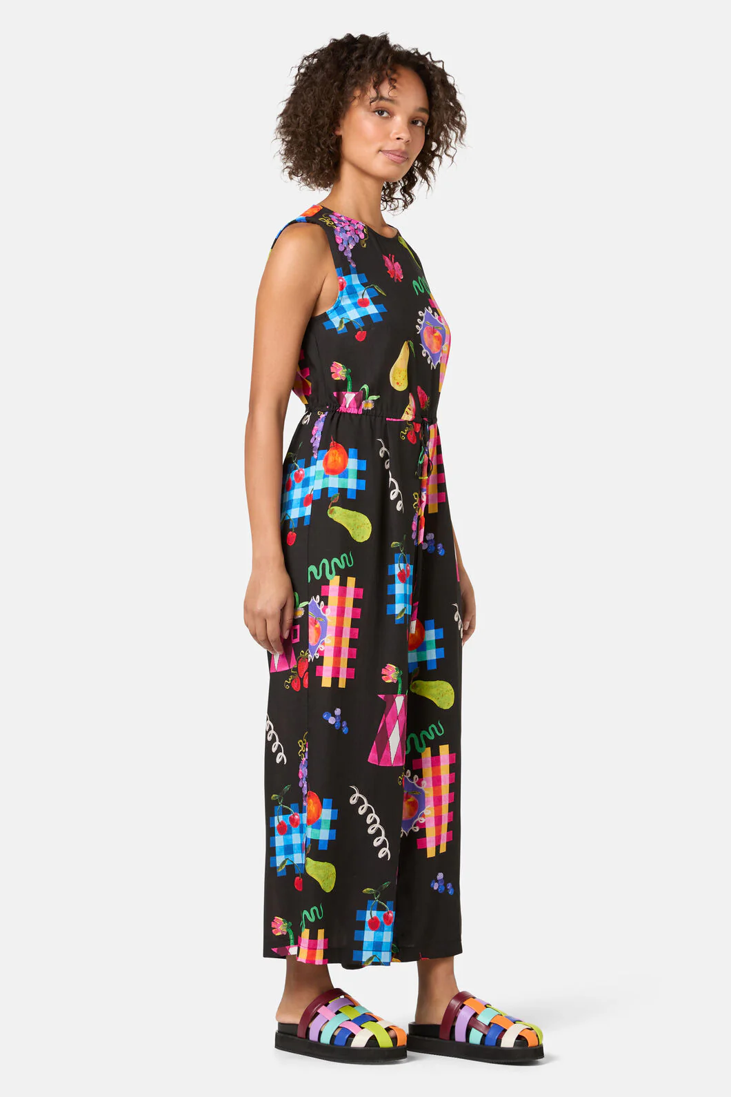 Fruit Party Print Pantsuit - Image 3