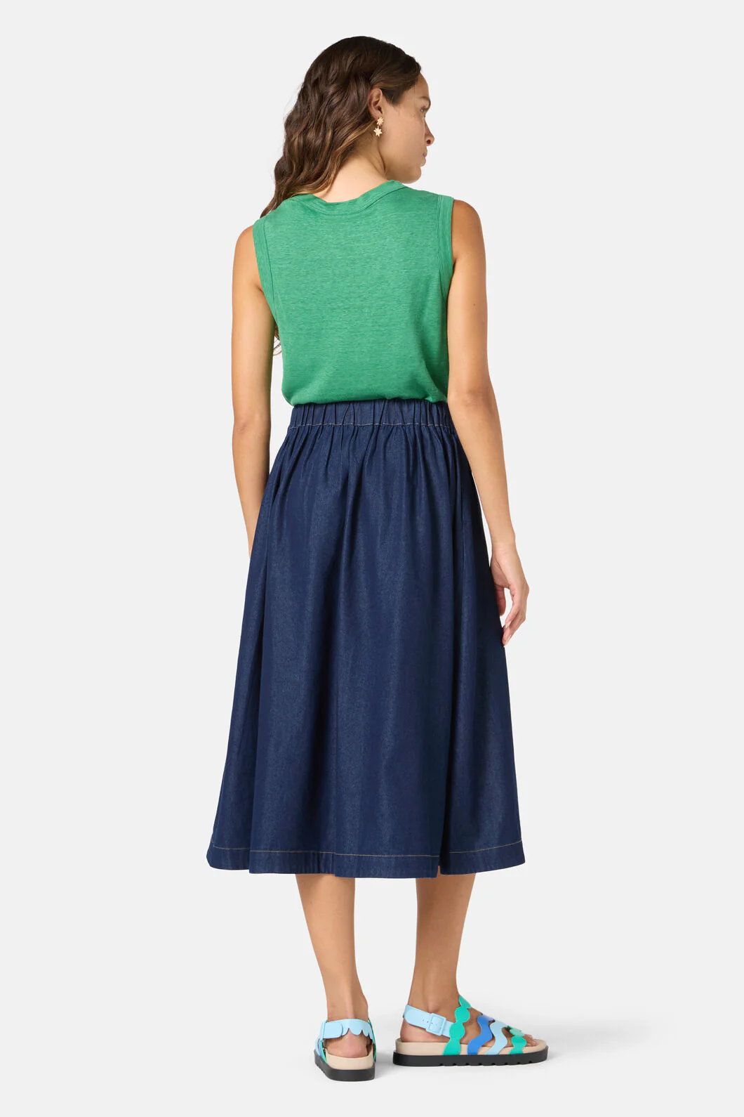 Gabrielle Chambray Skirt - Image 3