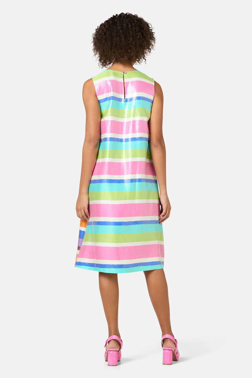 Holiday Stripe Sequin Dress - Image 5