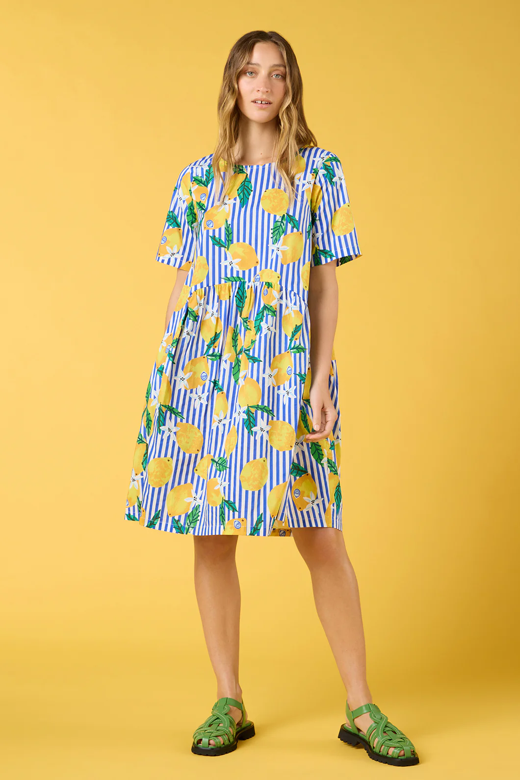 Lemonade Print Tulip Dress - Image 7