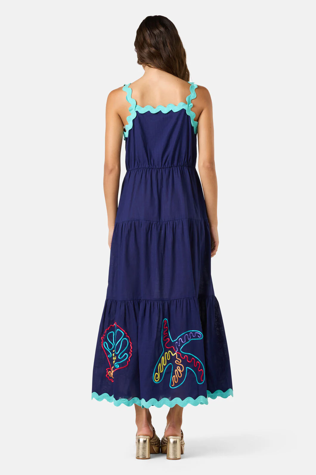 Mermaid Embroidered Maxi Dress - Image 5