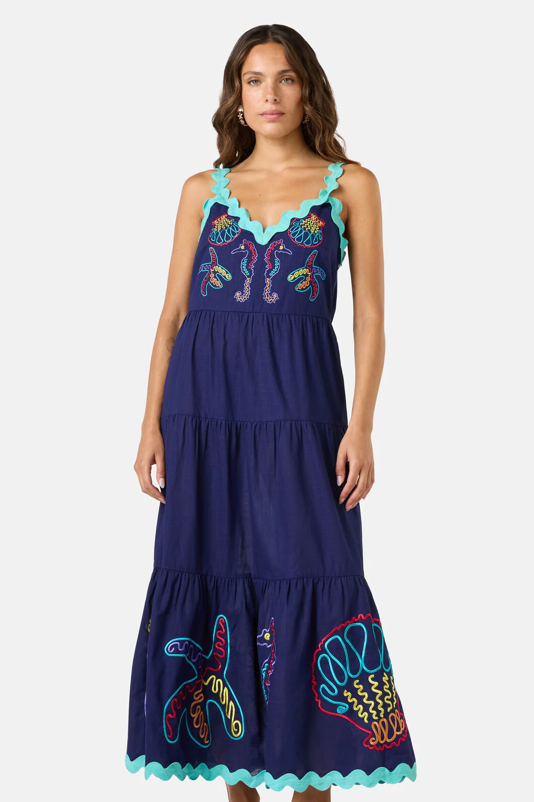 Mermaid Embroidered Maxi Dress - Image 6