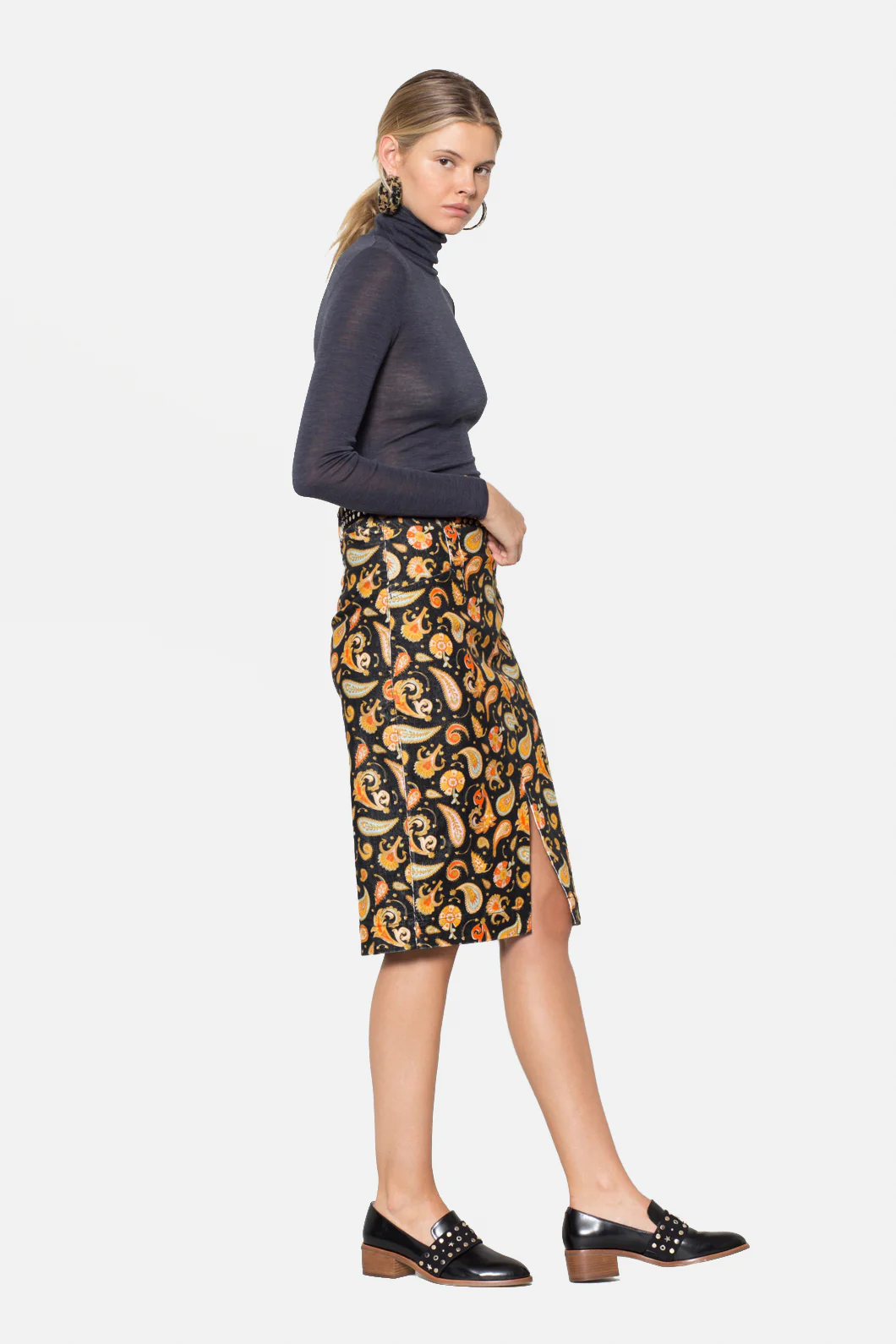 Paisley Cord Skirt - Image 3