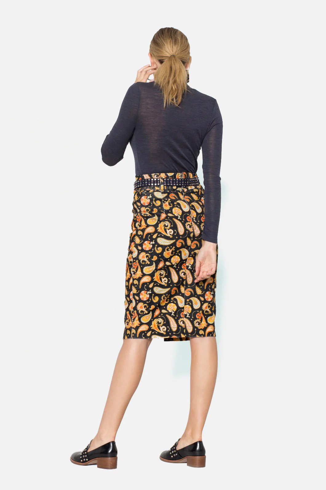Paisley Cord Skirt - Image 4
