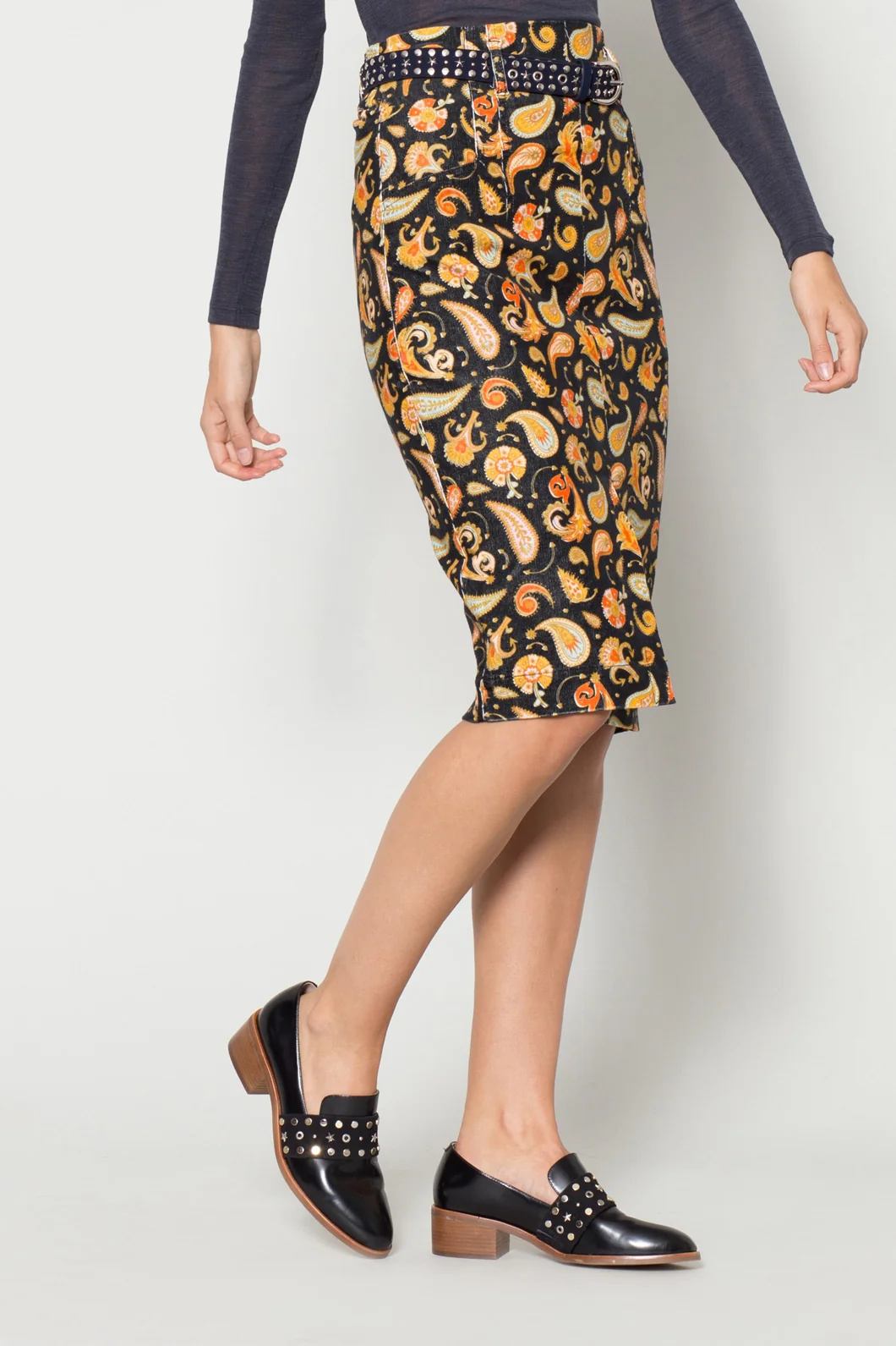 Paisley Cord Skirt - Image 5