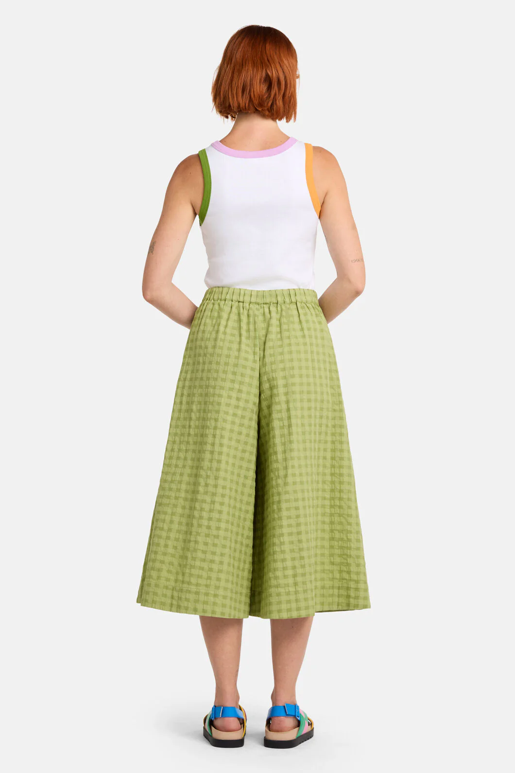 Ready Check Cotton Culotte - Image 3
