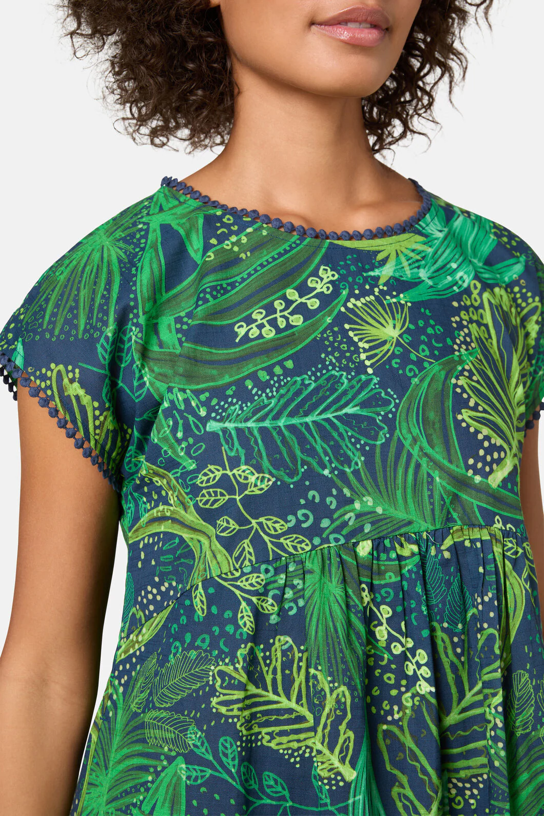Tree Fern Print Bungalow Dress - Image 5