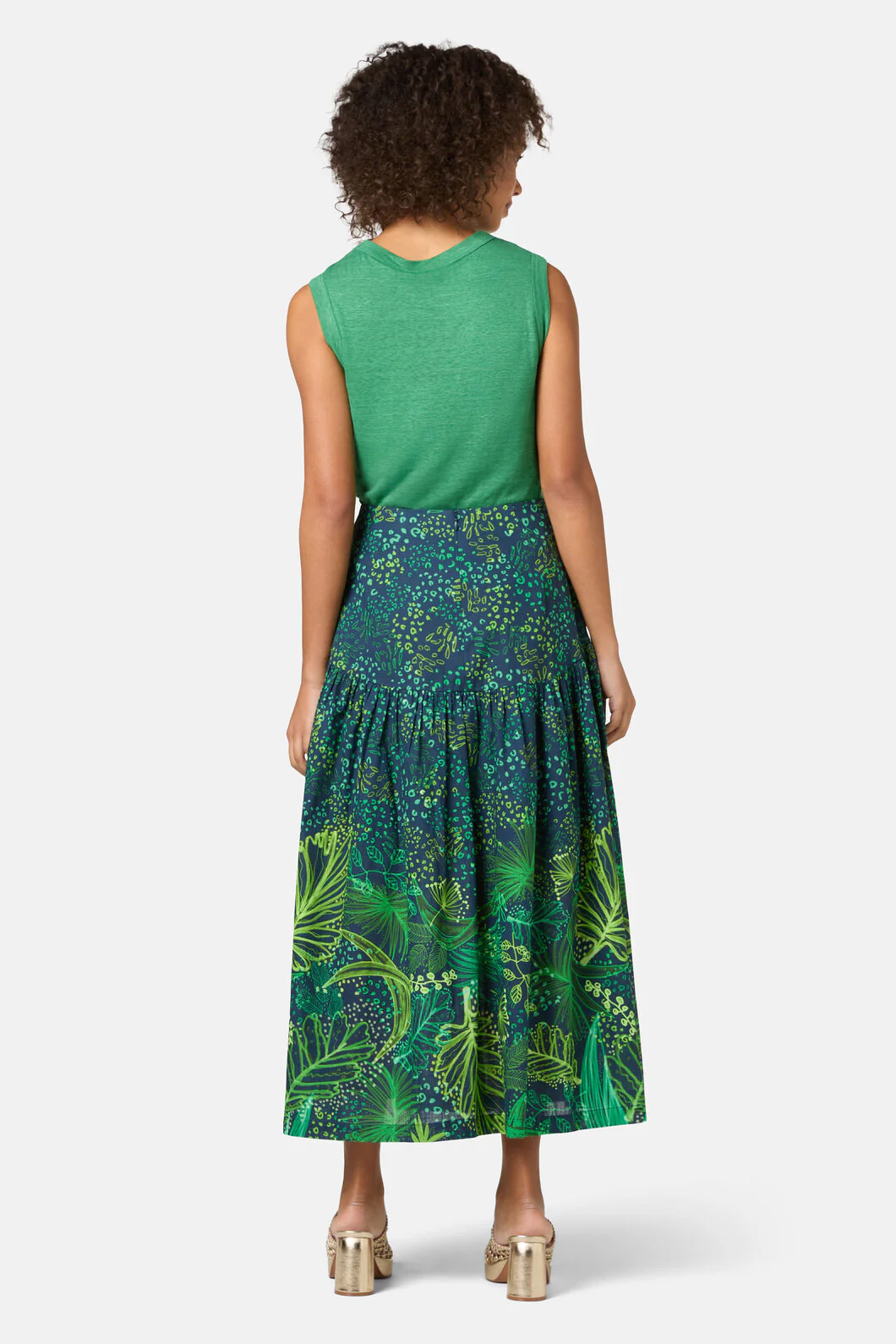 Tree Fern Print Midi Skirt - Image 3