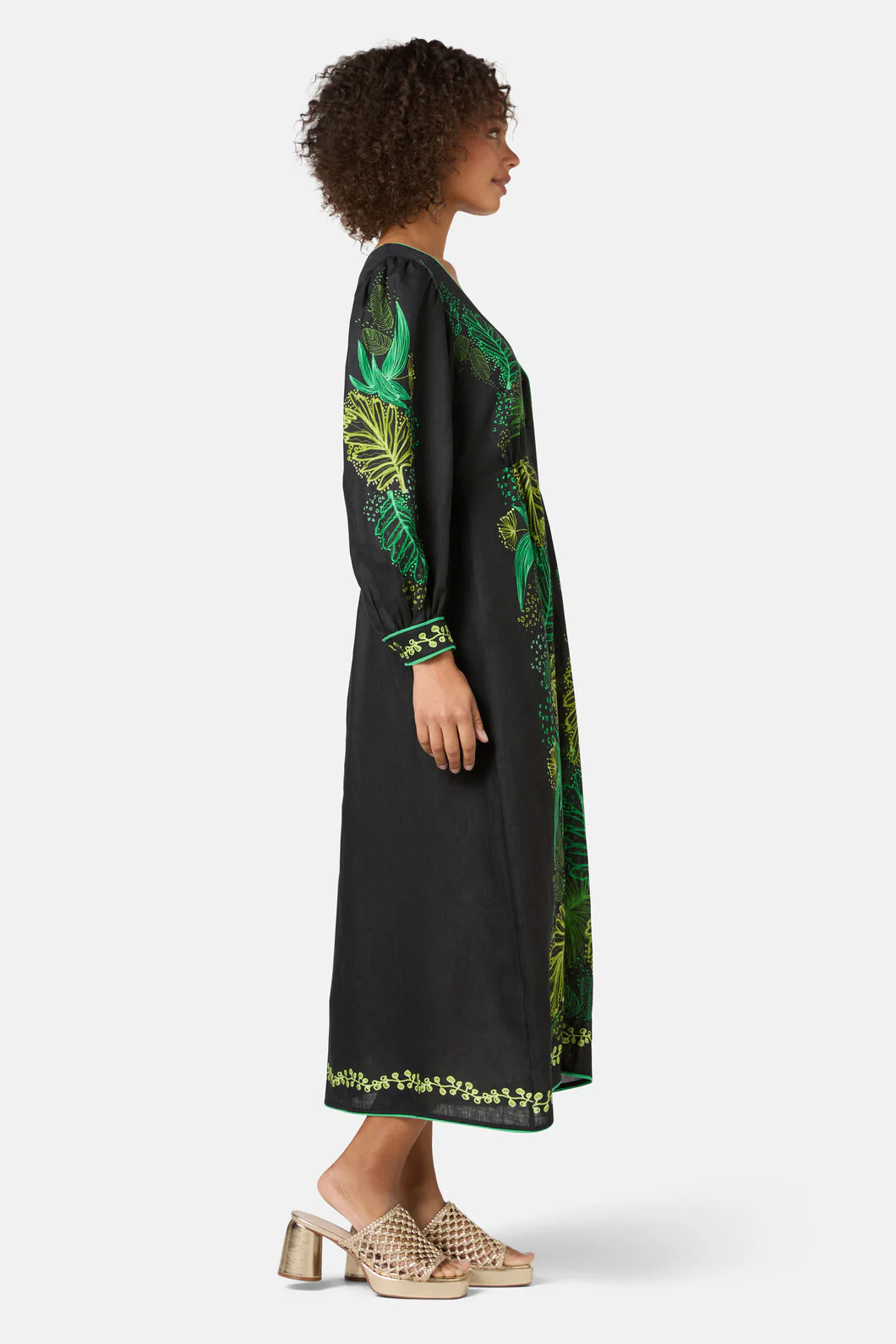 Tree Fern Print Party Dress - Image 5