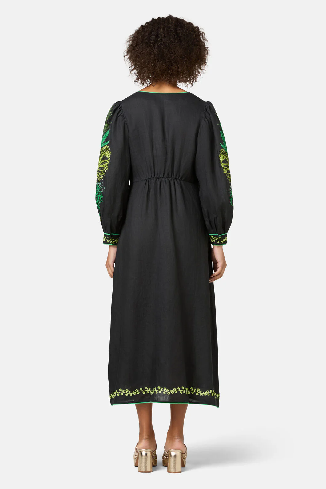 Tree Fern Print Party Dress - Image 6