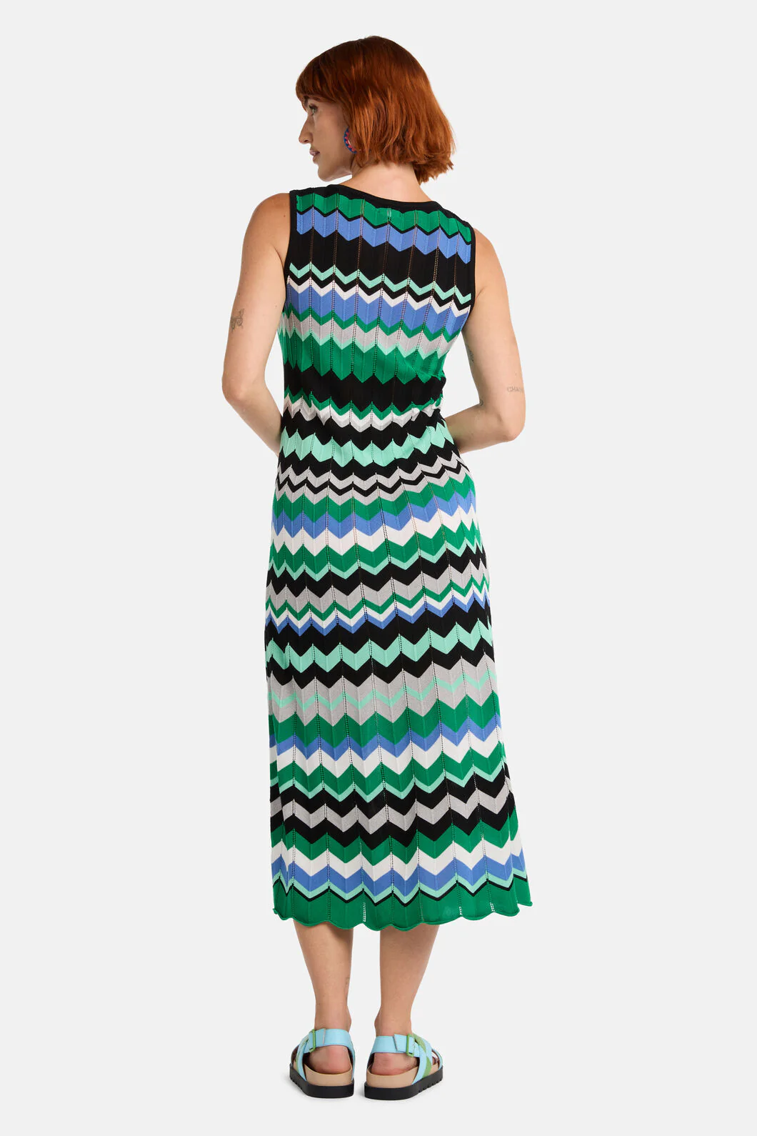Tropic Zigzag Knit Dress - Image 3