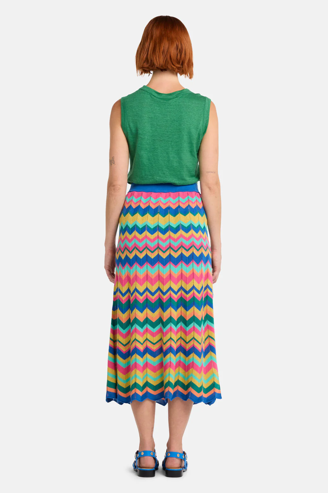 Tropic Zigzag Knit Skirt - Image 3