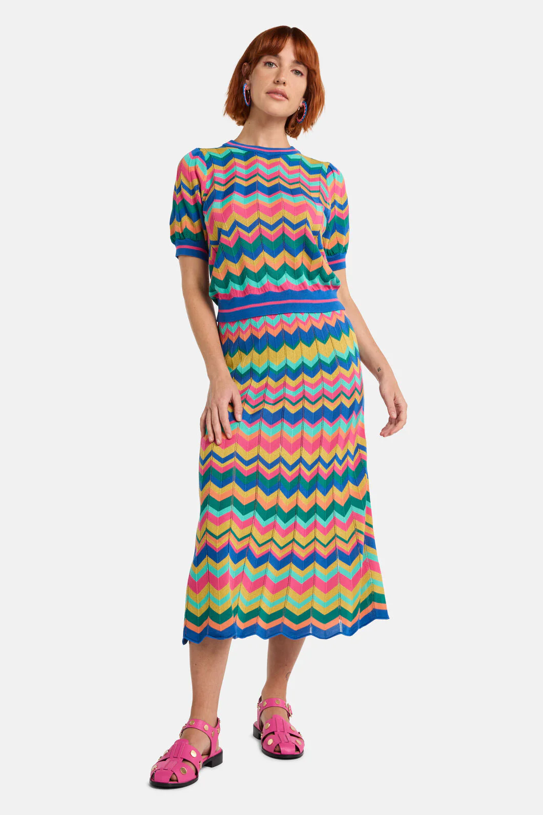 Tropic Zigzag Knit Skirt - Image 5
