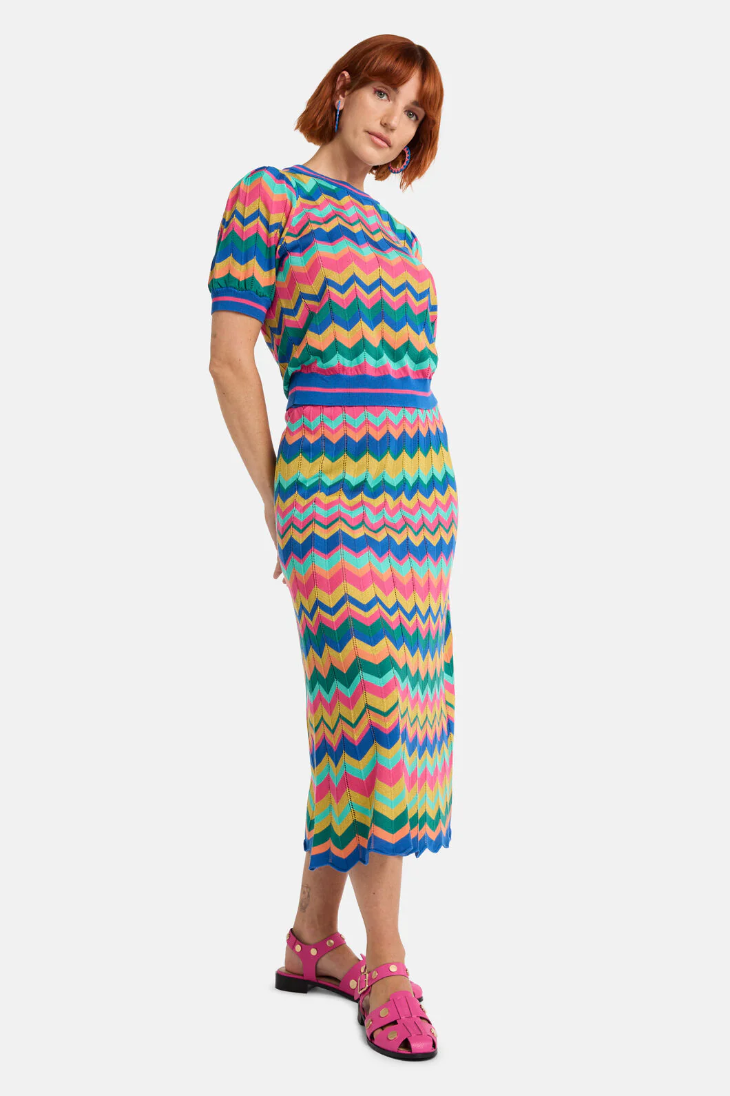 Tropic Zigzag Knit Top - Image 3