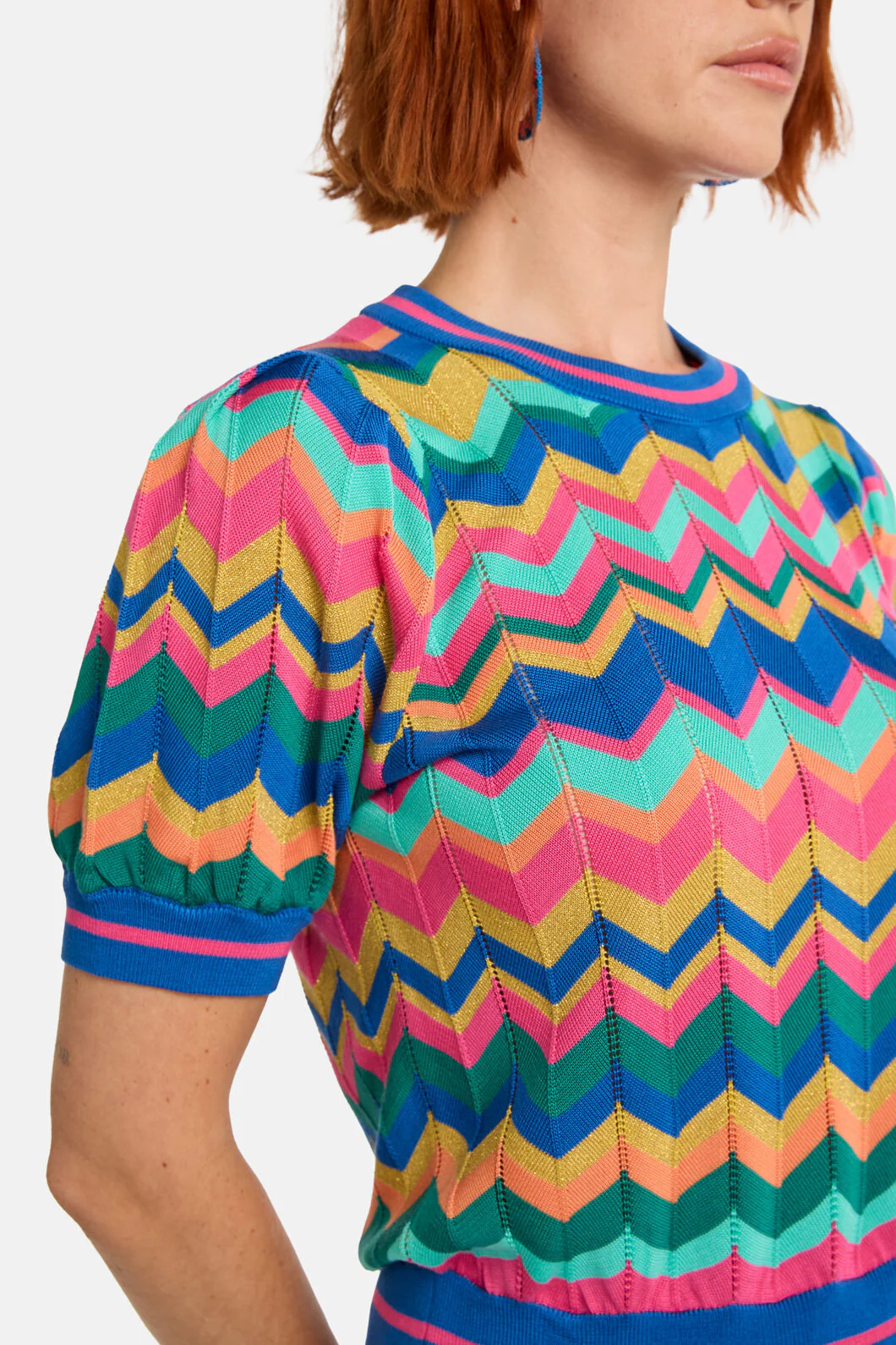 Tropic Zigzag Knit Top - Image 5