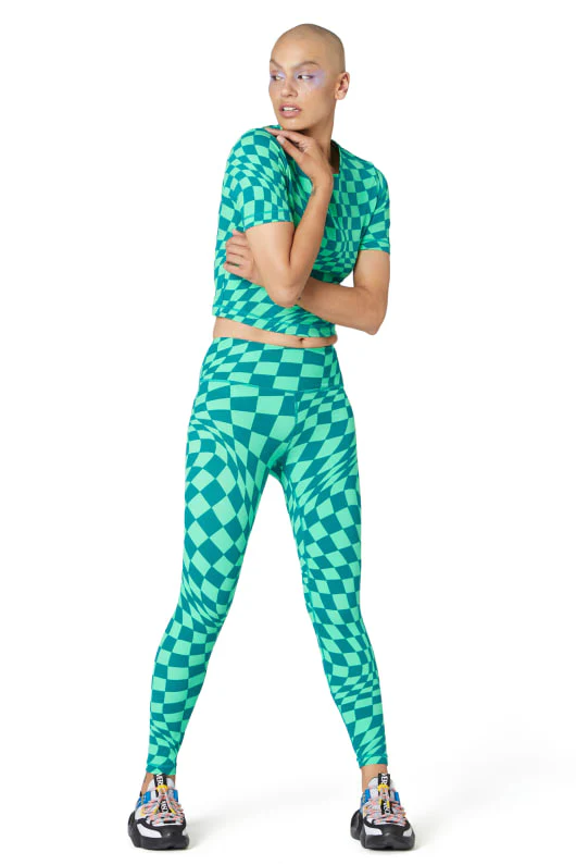 Warped Check Legging - Image 3