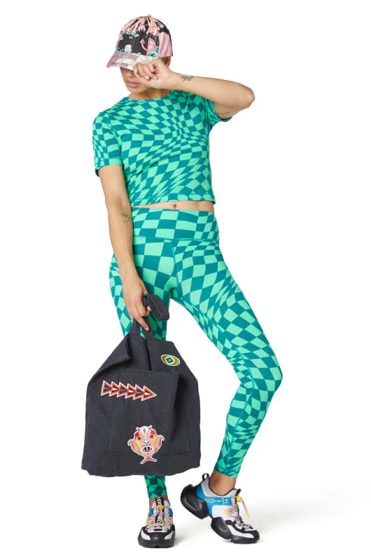 Warped Check Legging - Image 4