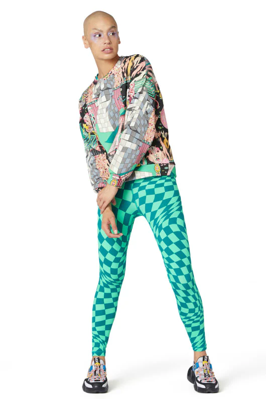 Warped Check Legging - Image 5